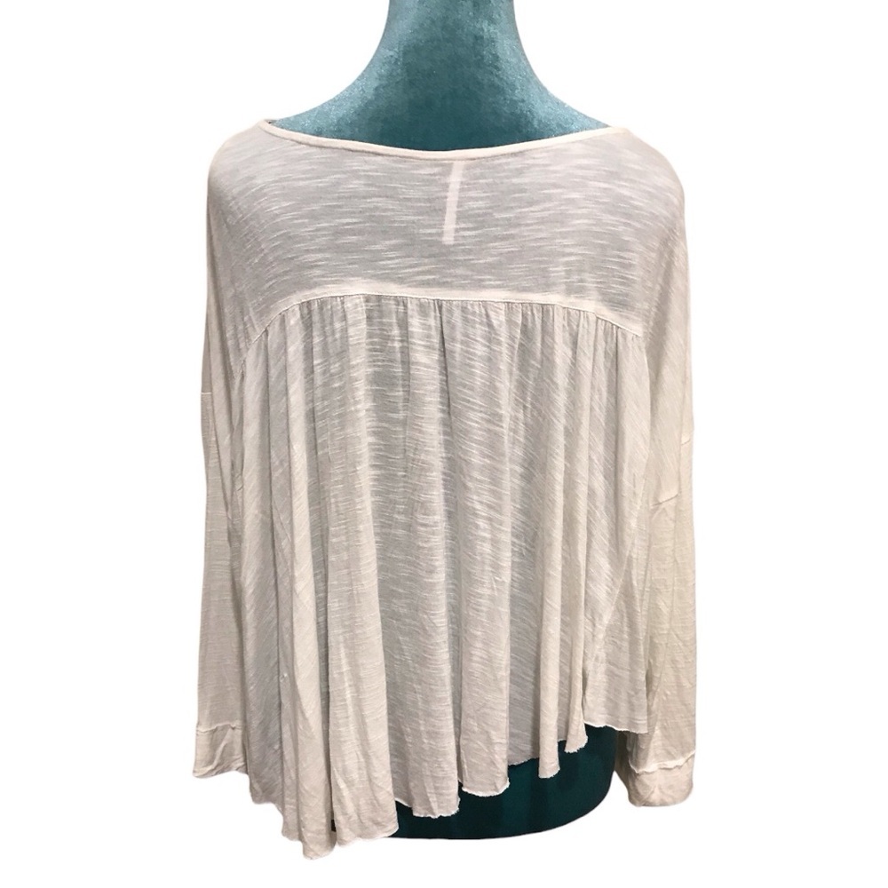 Free People Boho White Embroidered Blouse - Picture 3 of 6